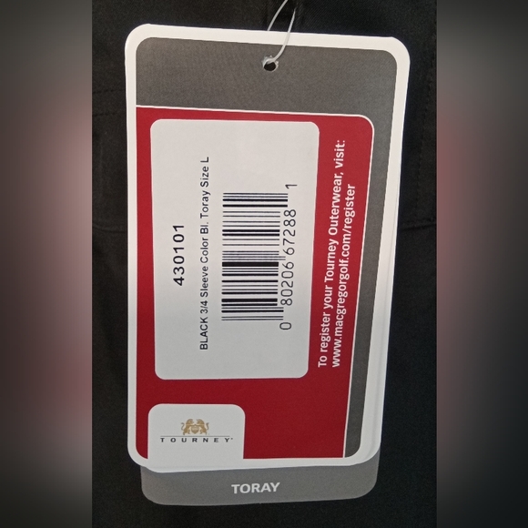 NWT Men's Black/Off White MacGregor Golf Tourney Brand Rain Shirt Size Large - Picture 6 of 10